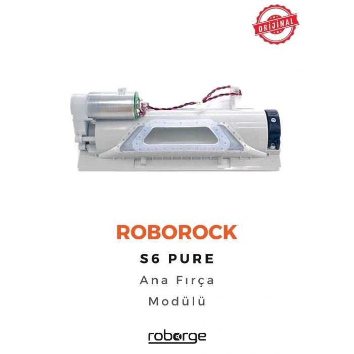 Roborock S6 Pure Robot Süpürge Uyumlu Ana Fırça Modülü - Orijinal Ürün - Siyah