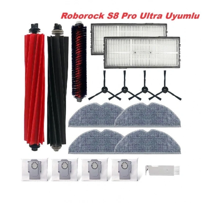 Roborock S8 Pro - S8 Ultra Filtre Fırça Toz Torbası Paspas