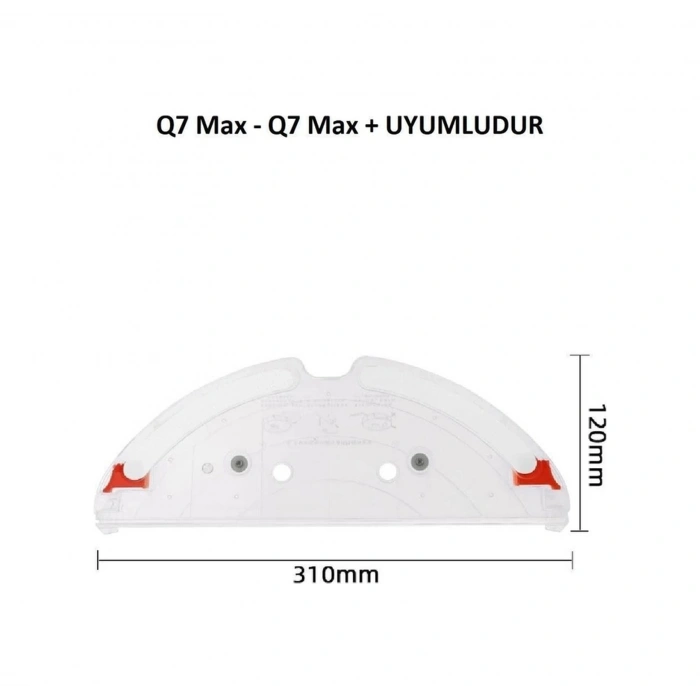 Roborock Uyumlu Q7 Max Ve Q7 Max Plus + Uyumlu Su Deposu - Mop Tutucu Aparat Ve Paspas 4 Adet