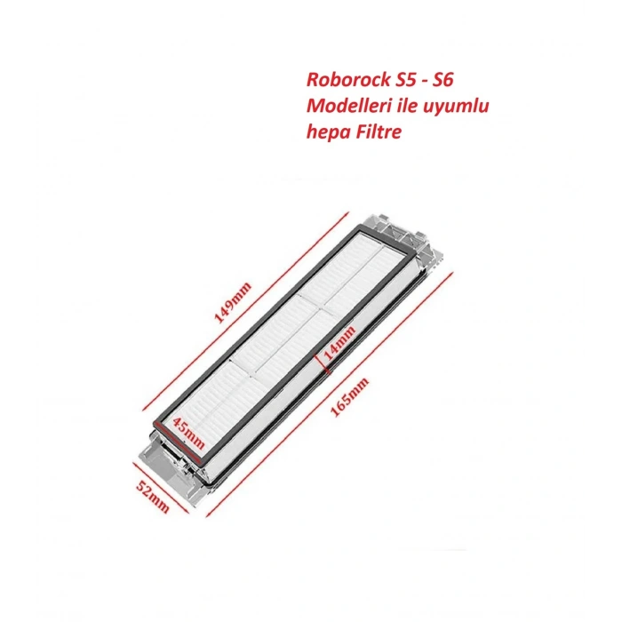 Roborock Uyumlu S5 Max S6 Maxv S6 Pure Uyumlu Yedek Parçaları Filtre Fırça Paspas