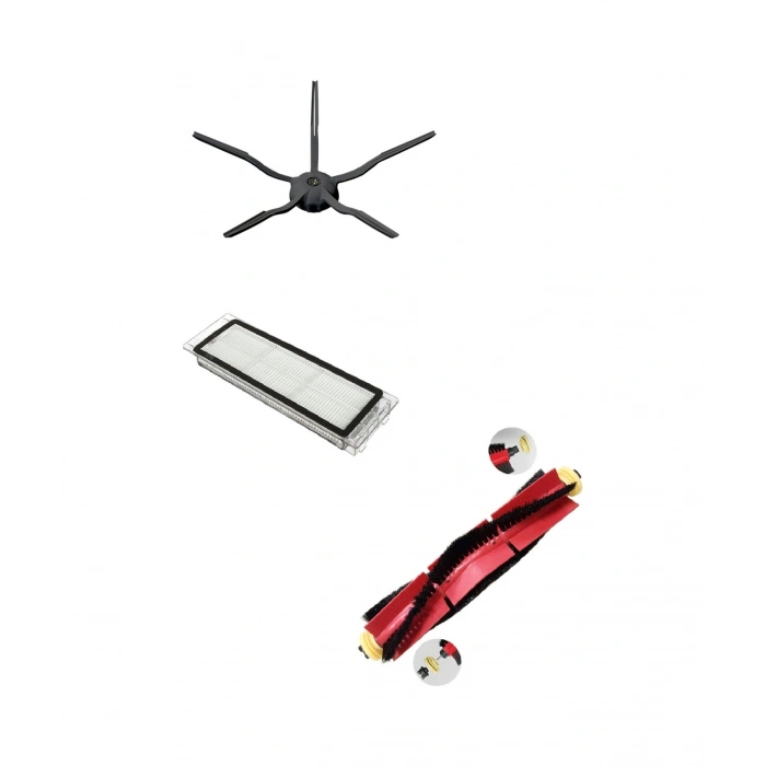 Roborock Uyumlu S5 - S6 Serileri Ile Tam Uyumlu  Yedek Parça Seti