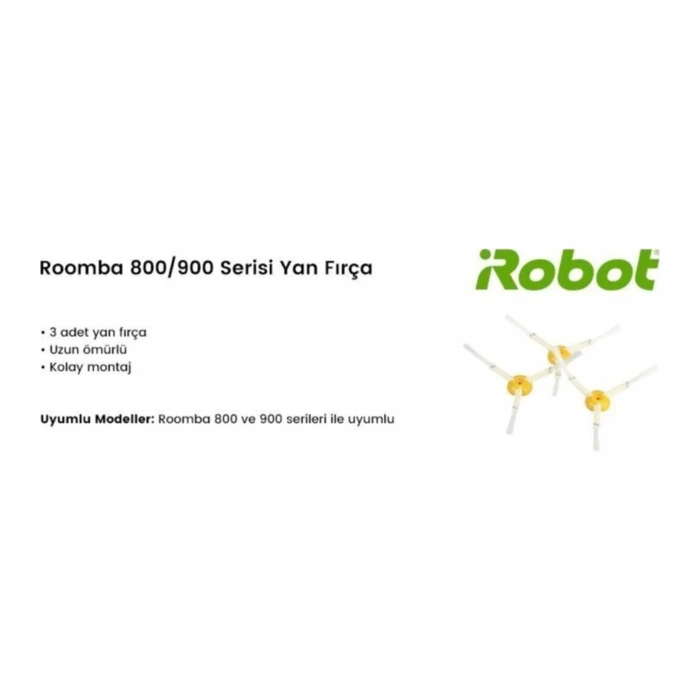 Roomba 570, 580, 600, 610, 625 Serisi Yan Fırça 3lü Paket