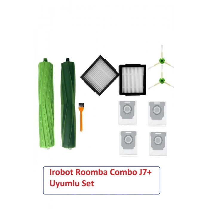 Roomba J7 combo + Uyumlu Yedek fırça filtre toz torbası seti