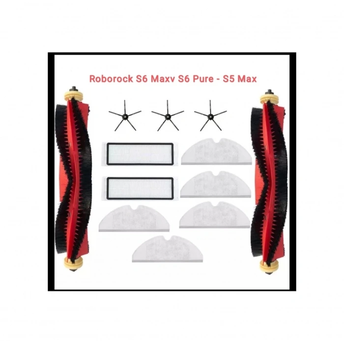 S6 Maxv S6 Pure - S5 Max Uyumlu Filtre Fırça Mop Seti