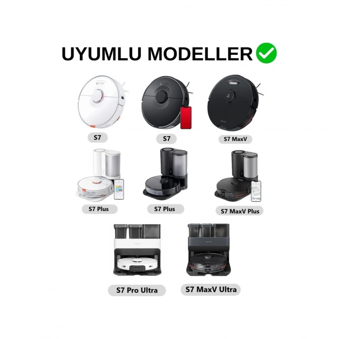 Srfn Ticaret Roborock S7 Maxv Uyumlu - 14 Parça Mega Set