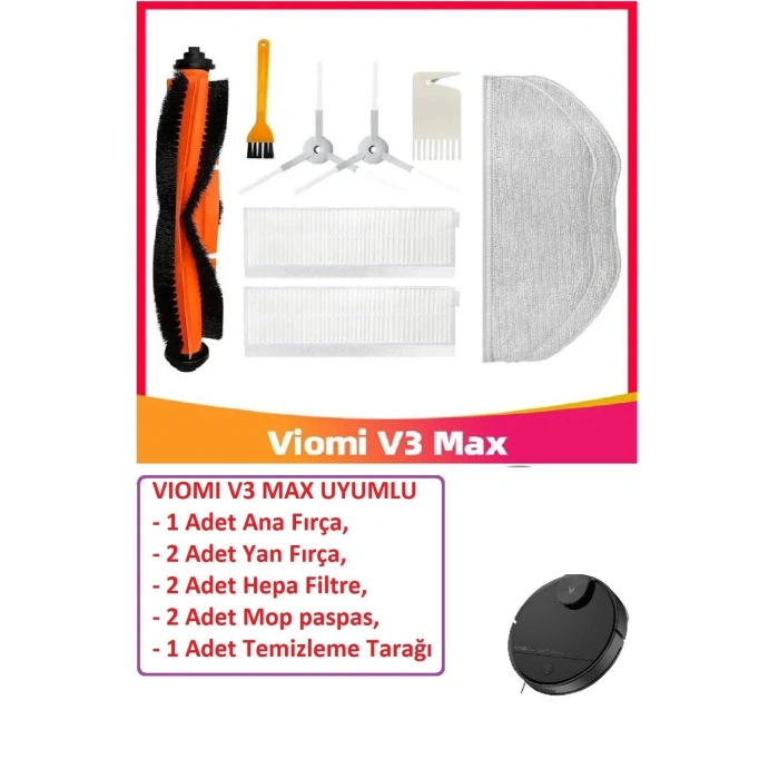 VİOMİ V3 max robot süpürge yedek hepa filtre fırça seti