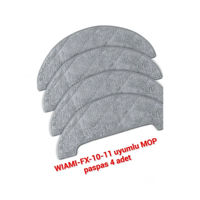 Wiami Uyumlu Fx-10 Ve Fx-11 Uyumlu 4 Adet Mop Paspas Bezi Mikrofiber