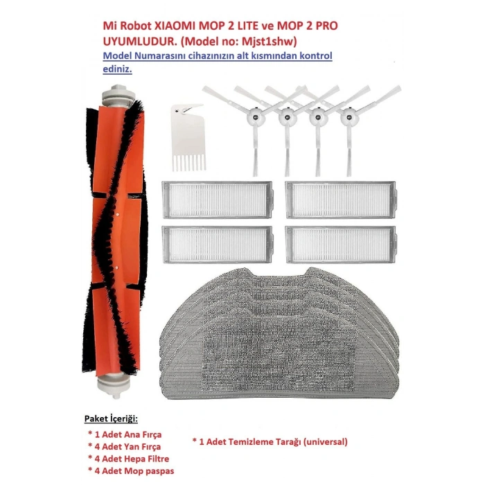 Xiaomi Mop 2 Pro ve Mop 2 Lite Yedek Parça (MJST1SHW Modeli)
