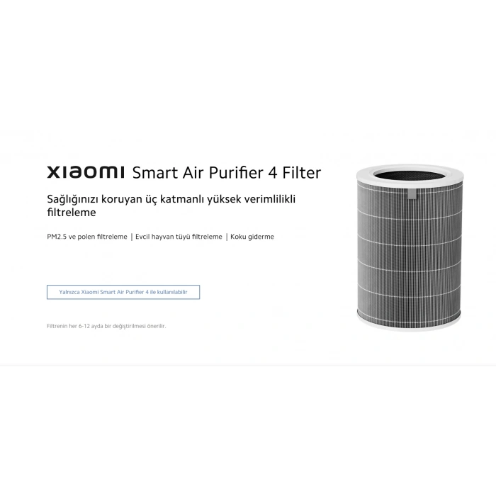 Xiaomi Smart Air Purifier 4 Filter Rfıd Çipli Model M16R-FLP-GL
