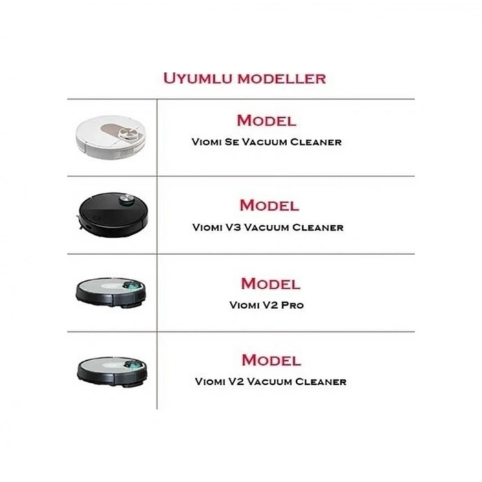 Xiaomi Vacuum Mop Pro (STYTJ02YM) Uyumlu 4 Adet Yan Fırça (Siyah)