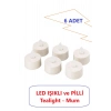 LED mum ledli şamdan mum pilli led ışıklı mum Tea Light 6 adet