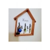 Anahtarlık - anahtar dolabı, anahtarlık askısı - ahşap 27 x 24 cm