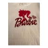Lin Grup Kız Bebek Barbie Figürlü Ekose 2 Parça Elbise
