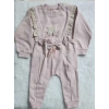 Kız Şerit Dantelli Kelebek Desen Sweatshirt Ve Fiyonk Figürlü Alt Eşofman Takım