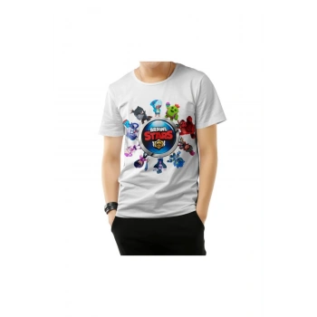 Stars Baskılı Tişört Unisex