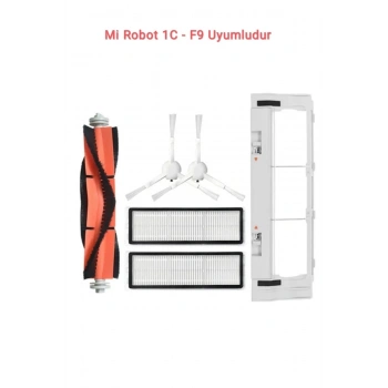 Mi Robot 1c Ve F9 Uyumlu Fırça Kapağı - Hepa Filtre - Fırça Yedek Set