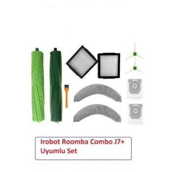 iRobot Roomba Combo J7+ Uyumlu Yedek mop paspas hepa filtre fırça toz torbası