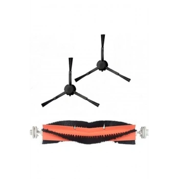 1c Vacuum Mop Uyumlu 2li Siyah Yan Fırça Ve 1li Ana Fırça