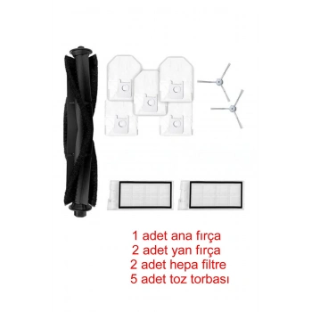 ROIDMI Eve Plus uyumlu yedek fırça filtre toz torbası hybrid