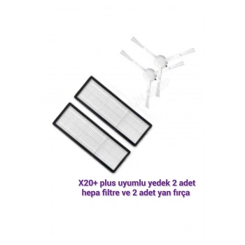 Xiaomi X20+ plus uyumlu yan fırça yer fırçası ve hepa filtre