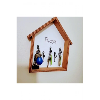 Anahtarlık - anahtar dolabı, anahtarlık askısı - ahşap 27 x 24 cm