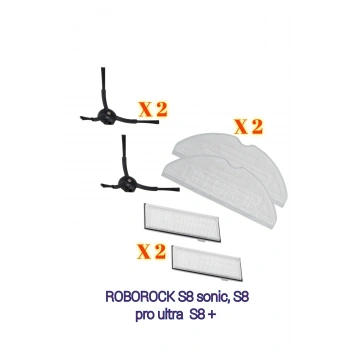 Roborock S8+ S8 sonic S8 pro ultra uyumlu yedek parça seti
