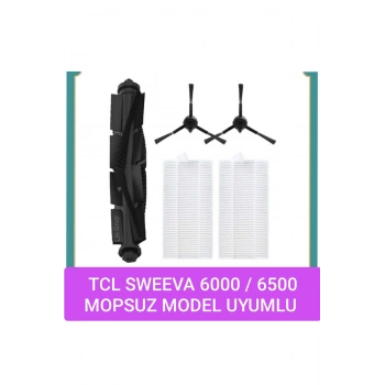 TCL Sweeva 6000 6500 mopsuz model Uyumlu Yedek Fırça Filtre Seti