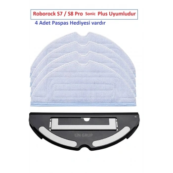 Roborock S7 - S8 Modelleri uyumlu paspas Aparatı mop takma aparatı ve paspas