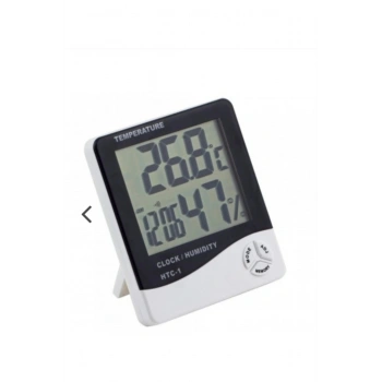 Derece Termometre Isı Nem Saat Alarm Mini Dijital Termometre Nem Ölçer Oda Sıcaklığı