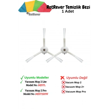 Vacuum Mop Lite-Vacuum Mop 2 Pro (MJST1SHW*Model No Dikkat)Yan Fırça,RotRever Bezi Seti-3 Parça