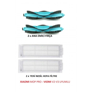 Lin Grup Xıaomı Mop Pro Ve Vıomı V2-V3 Uyumlu Ana Emici Fırça - Hepa Filtre
