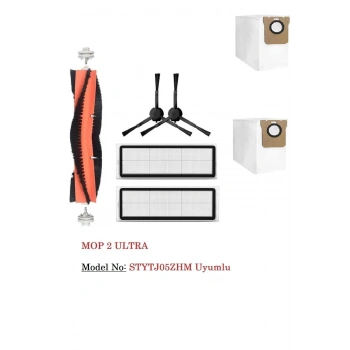 Lin Grup Xiaomi Mi Robot Vacuum Mop 2 Ultra Stytj05Zhm Uyumlu Çöp Torbası Fırça Filtre