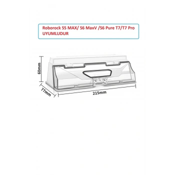 Lin Grup Roborock S5 Max / S6 Maxv /S6 Pure T7/T7 Pro Robot Süpürge Toz Haznesi Uyumlu