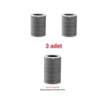 Lin Grup Xiaomi Air Purifier 4 Hava Temizleyici Uyumlu 3 Adet Yedek Hepa Filtre