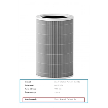 Xiaomi Smart Air Purifier 4 Lite Yedek Hepa Filtre Aktif Karbon