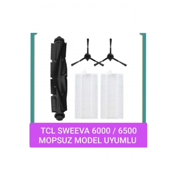 Lin Grup Tcl Sweeva 6000 6500 Mopsuz Model Uyumlu Yedek Fırça Filtre Seti