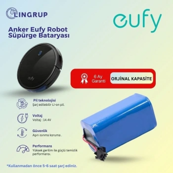 Anker Eufy Robovac 25C Robot Süpürge Uyumlu Batarya 2600 mAh -