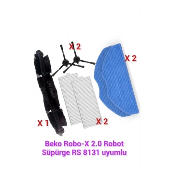 Beko Robo-X 2.0 Robot Süpürge RS 8131 uyumlu yedek parça set