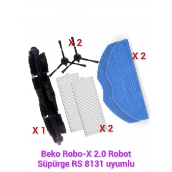 Beko Robo-X 2.0 Robot Süpürge RS 8131 uyumlu yedek parça seti