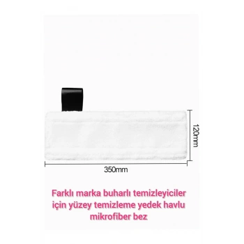 Buharlı temizleyici mikrofiber havlu paspas bezi universal - Yedek