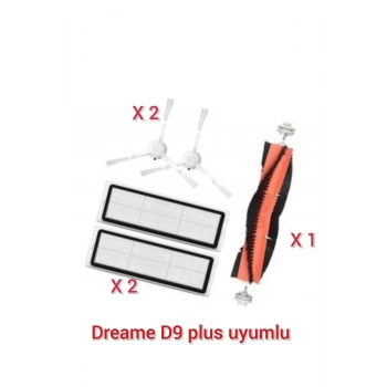 Dream e  D9 plus uyumlu yedek parça seti yer süpürme fırçası