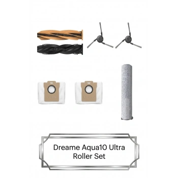 Dreame Aqua10 Ultra Roller uyumlu Yedek fırça Merdane Torba seti