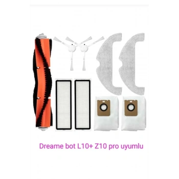 Dreame bot Z10 Pro L10 Plus + Yedek Fırça Filtre Toz Torbası