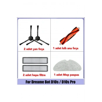 Dreame D10s Pro D9 Max Uyumlu Fırça Filtre Paspas Yedek