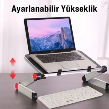 Katlanabilir Dizüstü Bilgisayar/ Laptop Tablet Standı Fanlı