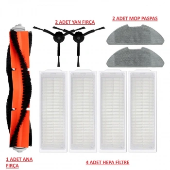 Mi Robot Vacuum Xiaomi Mop 2 MJST1SHW Uyumlu Yedek Parça set