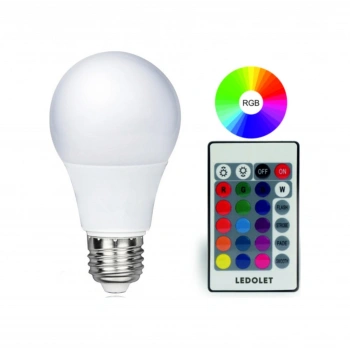 Rgb Led Ampül 220v 9w E27 Kumandalı Ledolet