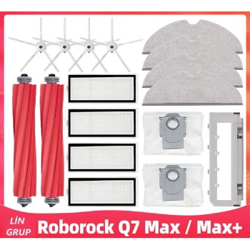 Roborock Q7 Max Uyumlu Fırça Filtre mop Paspas Yedek parça
