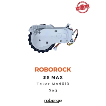 Roborock S5 Max Robot Süpürge Uyumlu Teker Modülü - Sağ - Beyaz - Orijinal Ürün