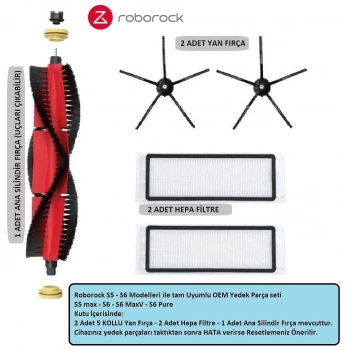 Roborock S5 Max -S6 Maxv Uyumlu Yedek Parçaları Filtre Fırça